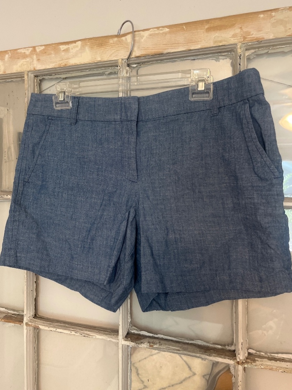 Chambray Denim Shorts